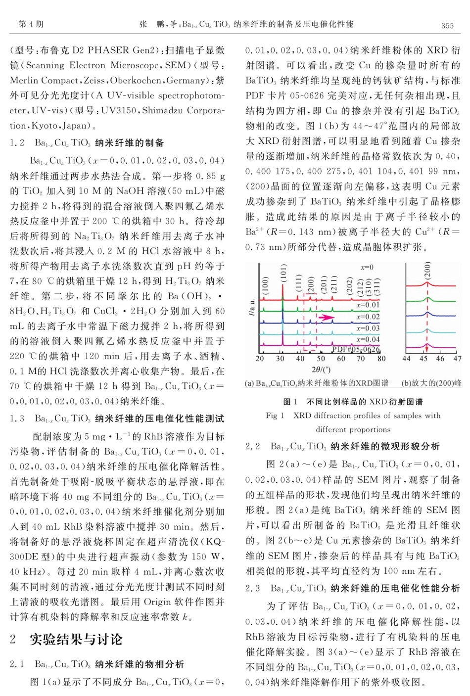 Ba_%281-x%29Cu_%28x%29TiO_%283%29纳米纤维的制备及压电催化性能.pdf_第3页