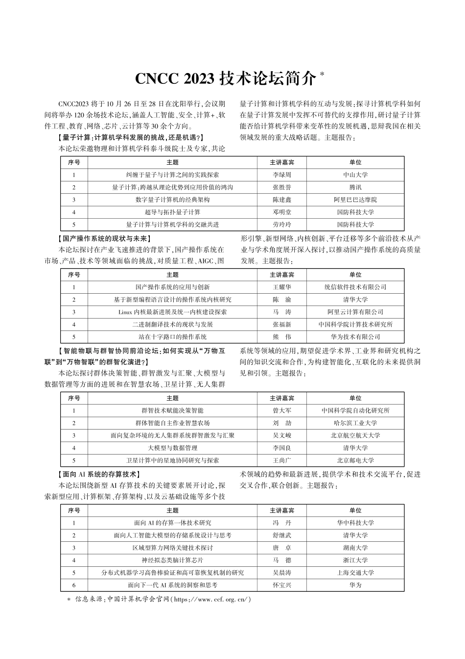 CNCC 2023技术论坛简介.pdf_第1页