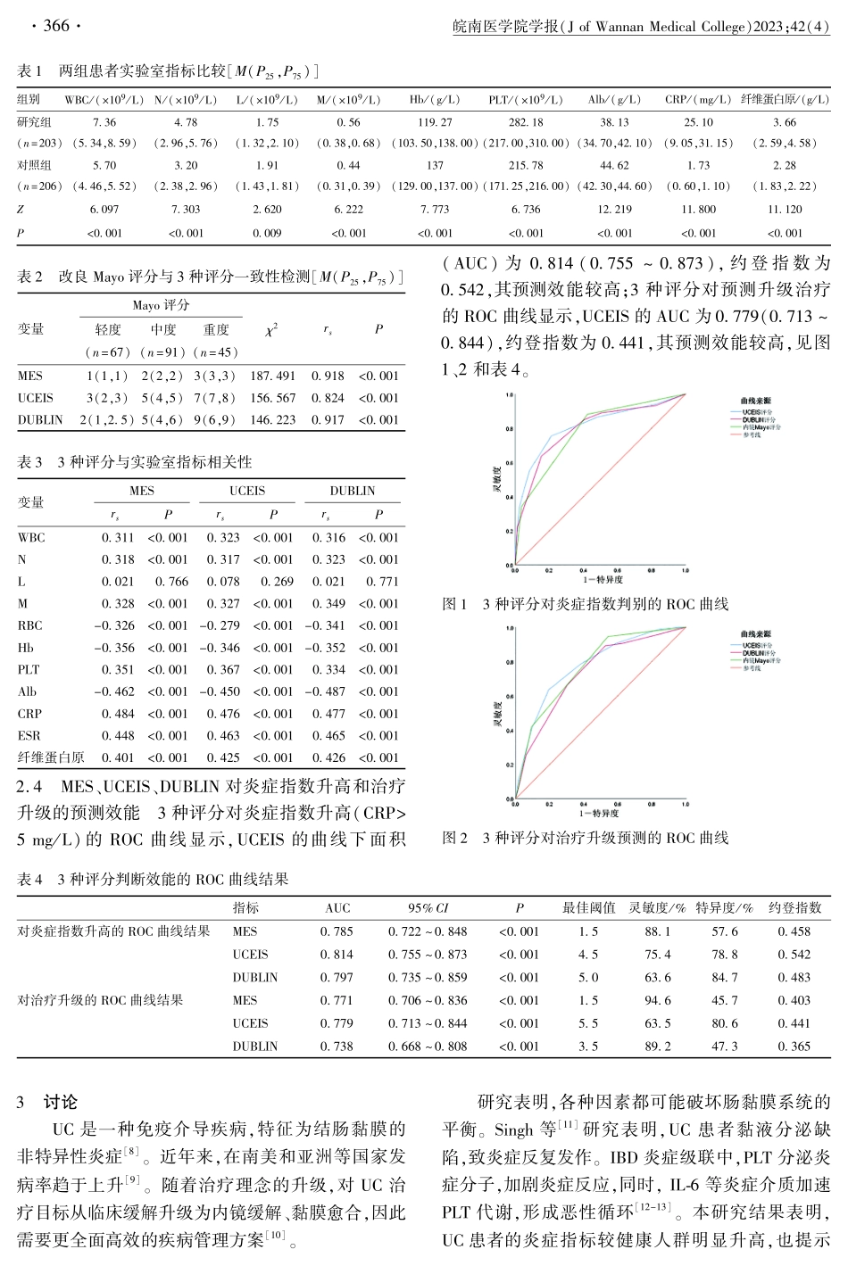 MES、UCEIS联合DUBLIN 评分在溃疡性结肠炎疾病管理中的应用.pdf_第3页