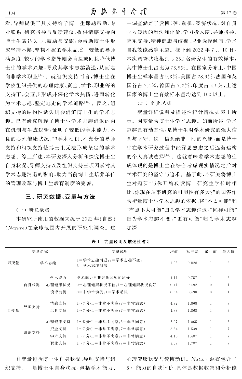 博士生学术志趣缘何消退——基于2022年Nature全球博士生调查数据的分析.pdf_第3页