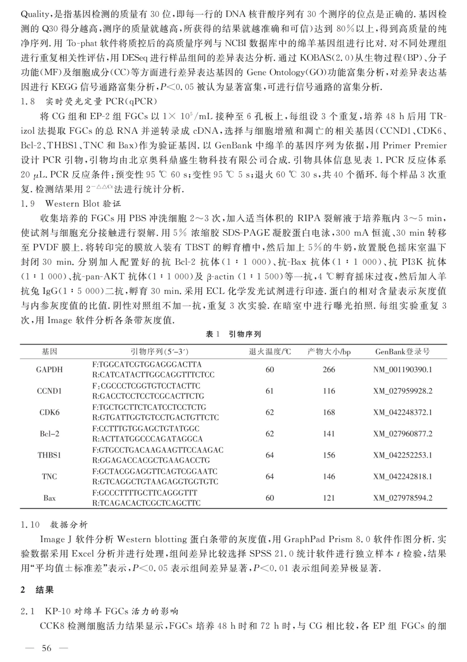 KP-10对绵羊卵泡颗粒细胞增殖及凋亡相关 基因表达的作用研究.pdf_第3页