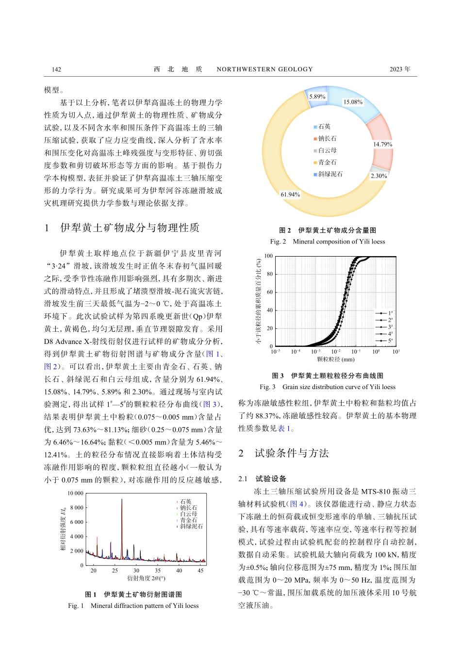 不同含水率与围压下伊犁高温冻土三轴力学试验特性研究.pdf_第3页