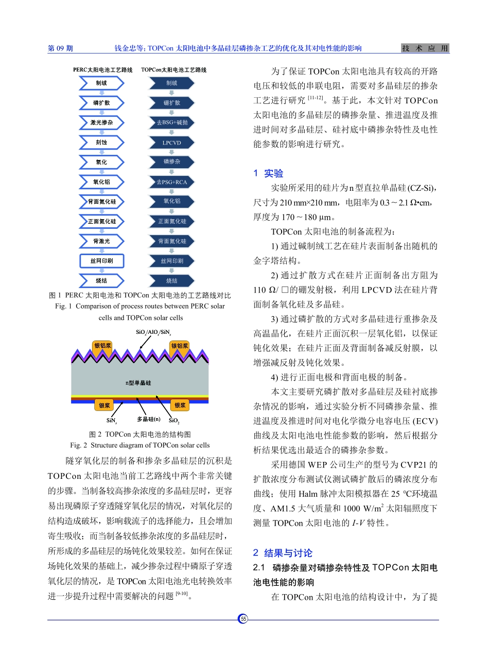 TOPCon太阳电池中多晶硅层磷掺杂工艺的优化及其对电性能的影响.pdf_第2页