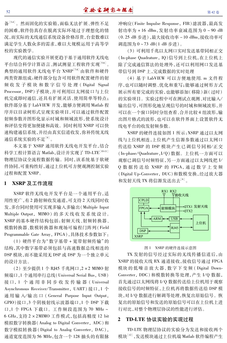 XSRP平台的TD-LTE物理层协议实验设计.pdf_第2页