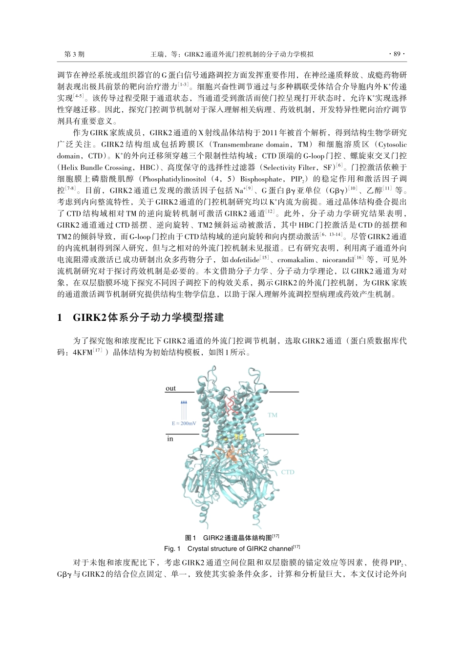 GIRK2通道外流门控机制的分子动力学模拟.pdf_第2页