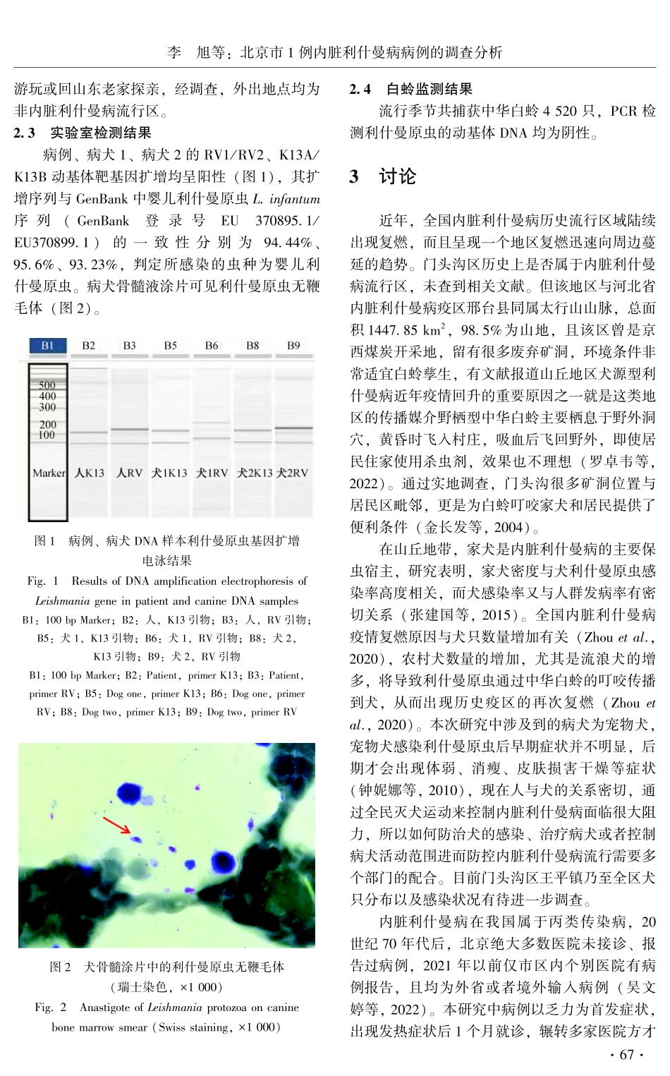 北京市1例内脏利什曼病病例的调查分析.pdf_第3页