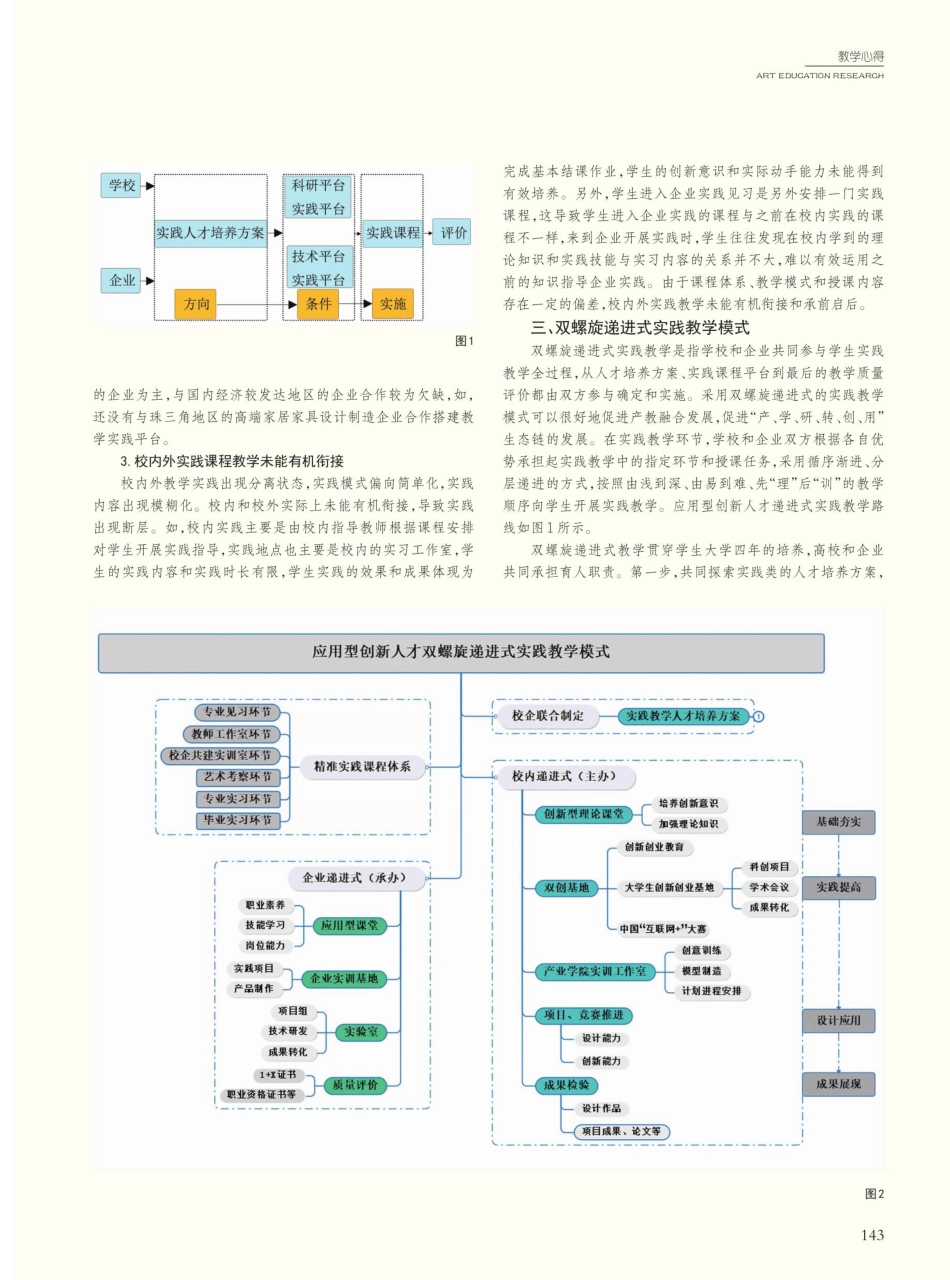 产品设计专业应用型创新人才双螺旋递进式实践教学模式——以桂西南高端家居设计产业学院为例.pdf_第2页
