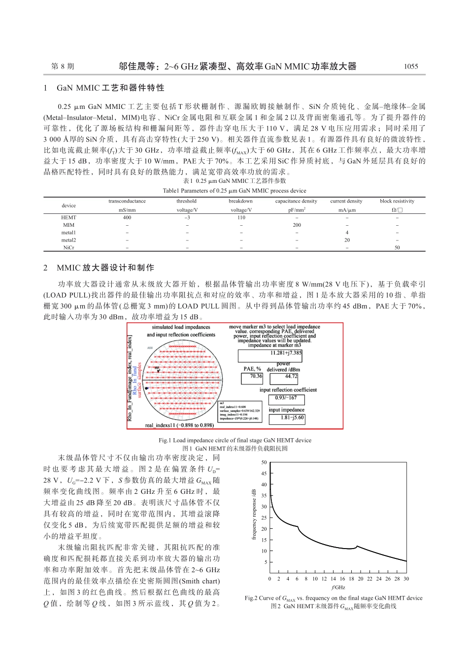 2-6 GHz紧凑型、高效率GaN MMIC功率放大器.pdf_第2页