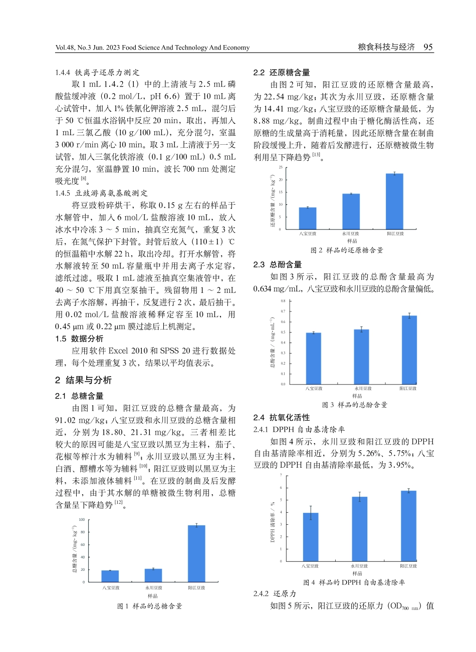 3种豆豉总糖、还原糖、多酚及抗氧化活性比较.pdf_第3页