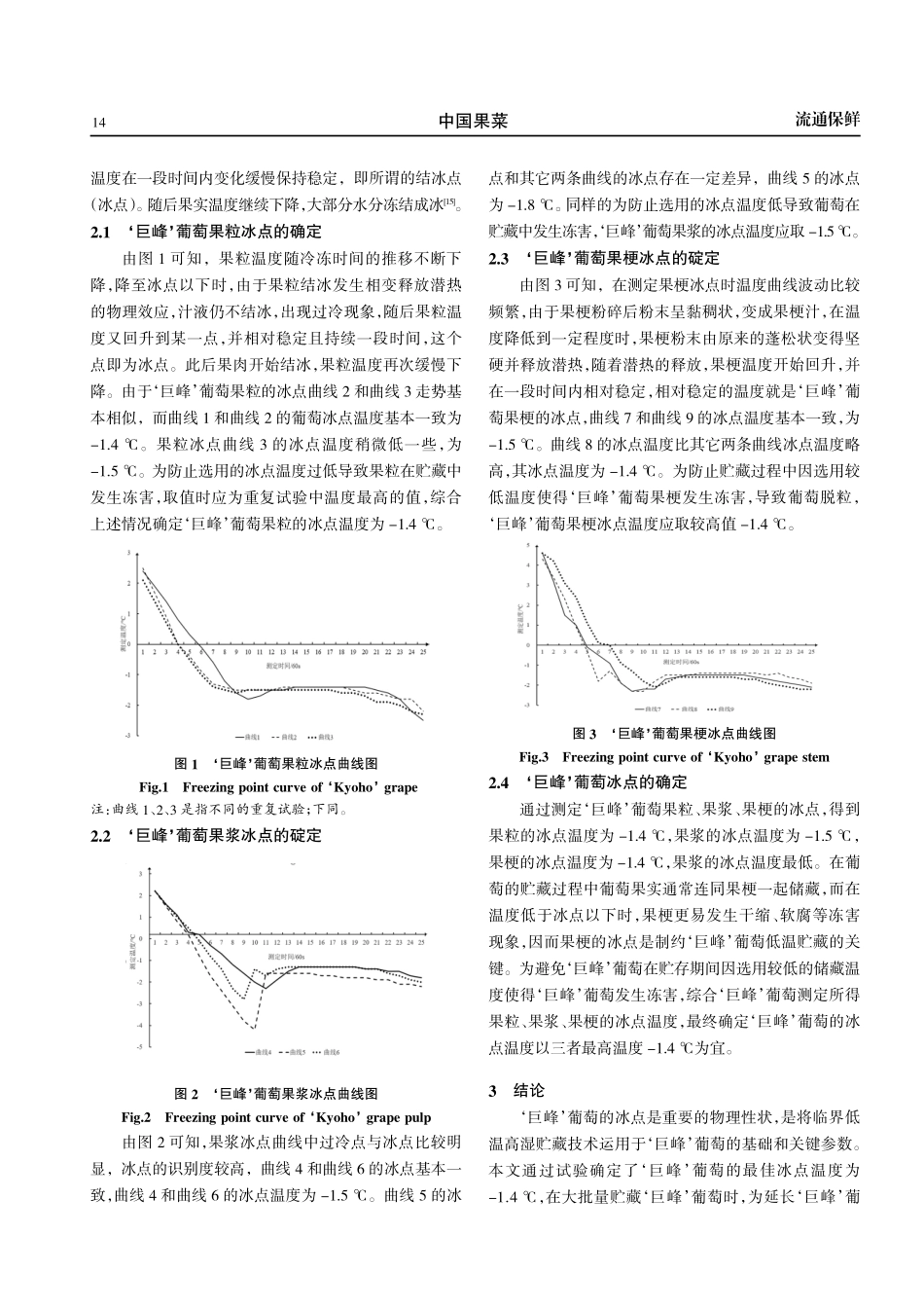 ‘巨峰’葡萄临界低温高湿保鲜贮藏冰点温度测定.pdf_第3页