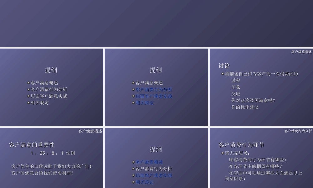 店面客户满意实战-消费市场部店面营销处.ppt