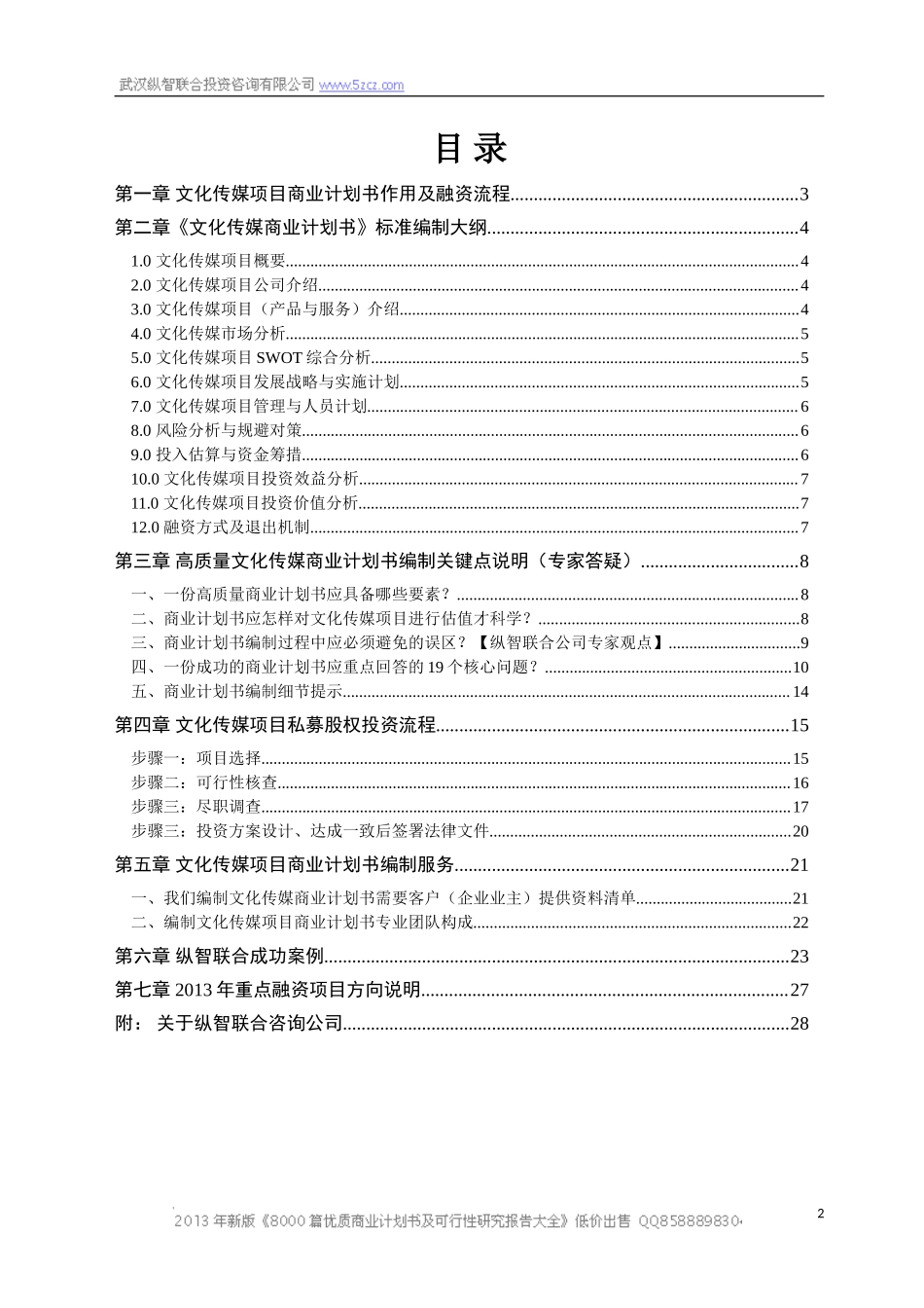 2013年文化传媒项目商业计划书.doc_第2页