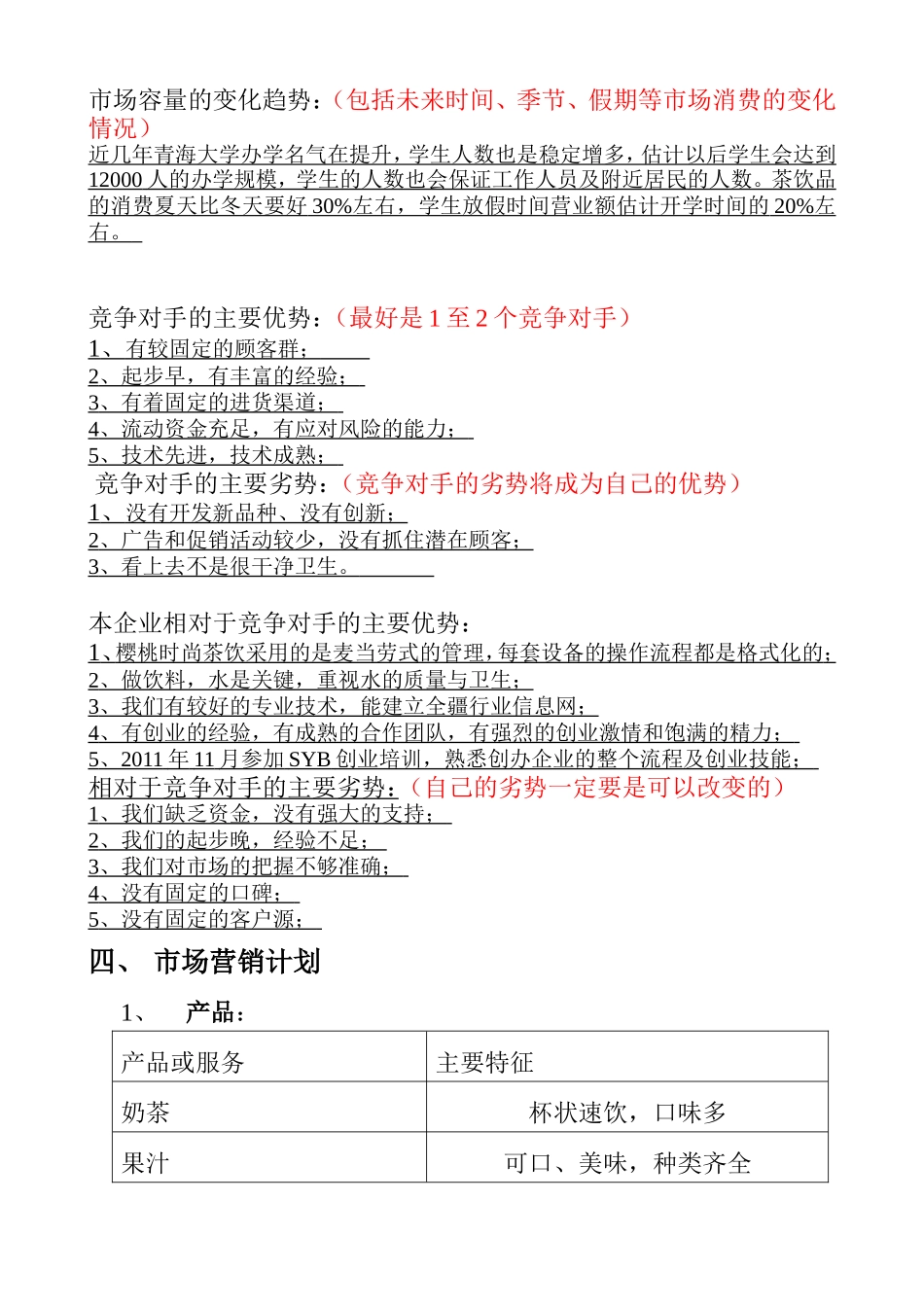 SYB创业计划书(樱桃时尚茶饮).doc_第3页