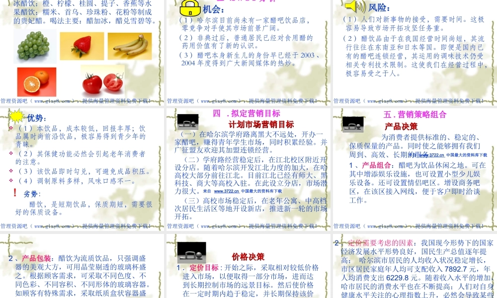 醋吧营销策划书.ppt