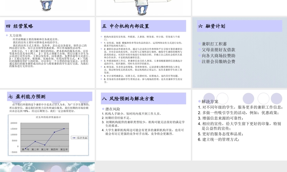 大学生兼职中介的创业计划书.pptx