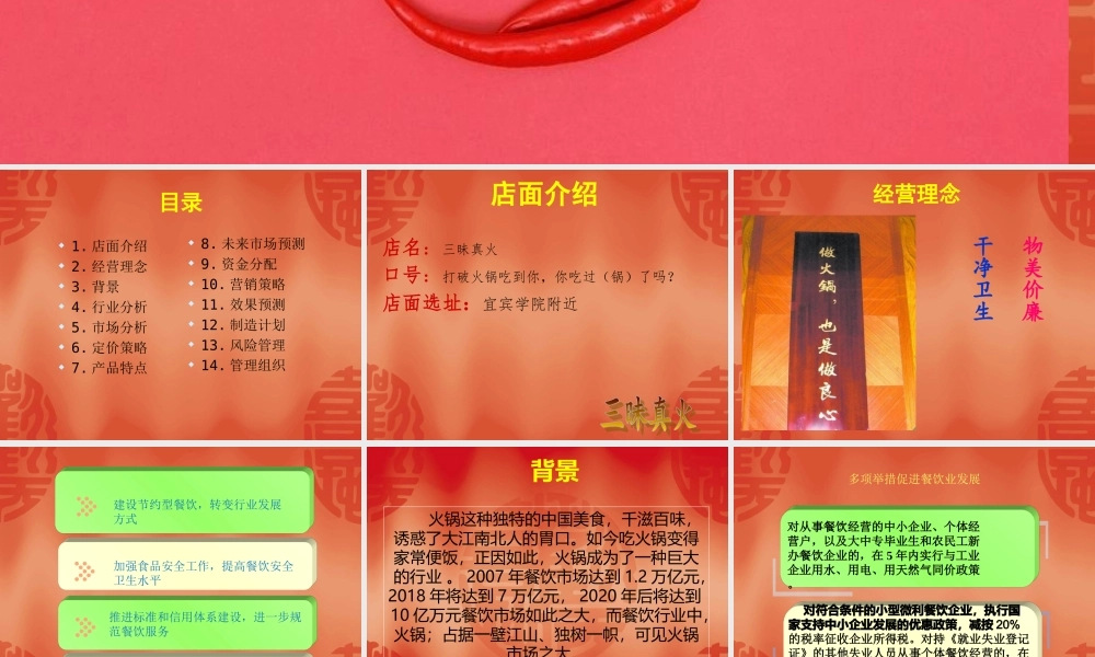 火锅店创业计划书.ppt
