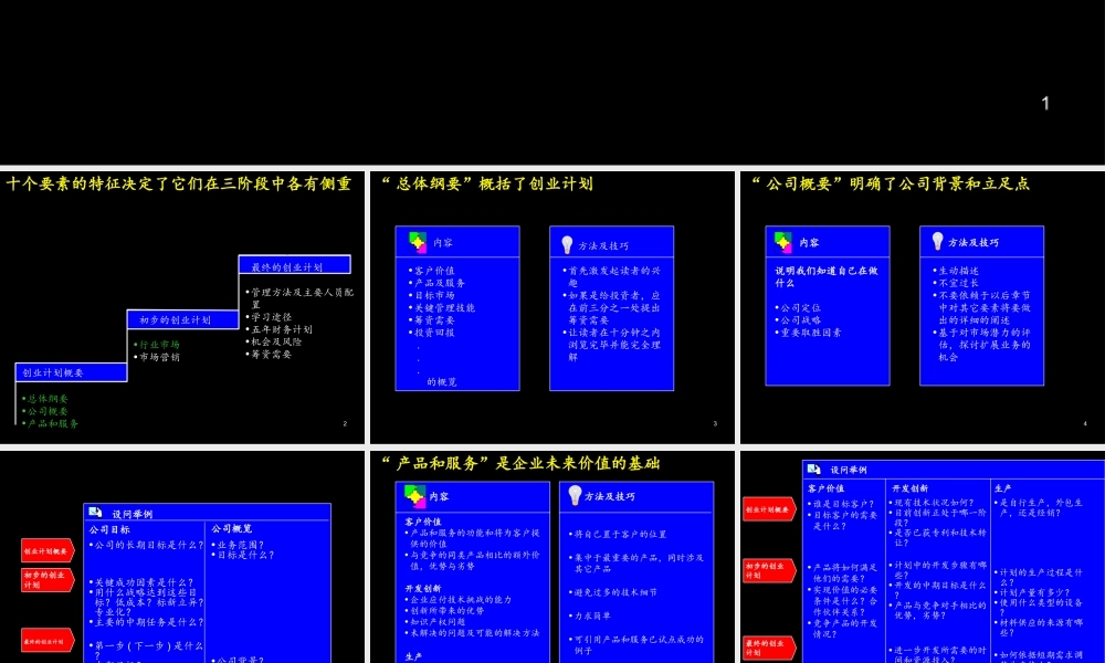 商业计划书的十大要素.ppt
