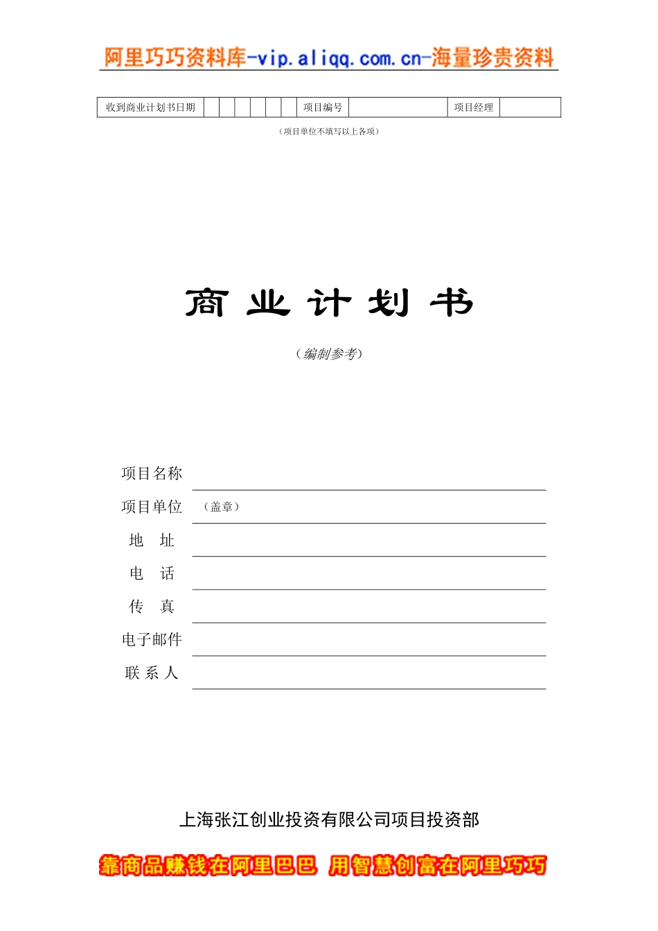 商业计划书模版5.doc_第1页