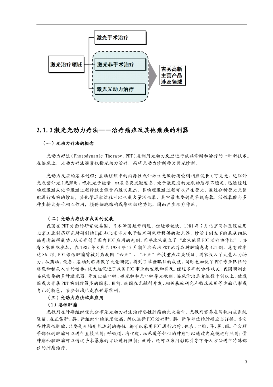 XX医疗保健用品公司激光医疗项目商业计划书.doc_第3页