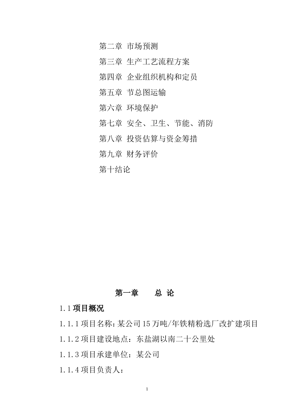 某公司15万吨年铁精粉选厂改扩建项目.doc_第2页