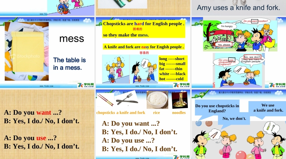 Module 1《Unit 1 Do you use chopsticks in England》ppt课件4.ppt
