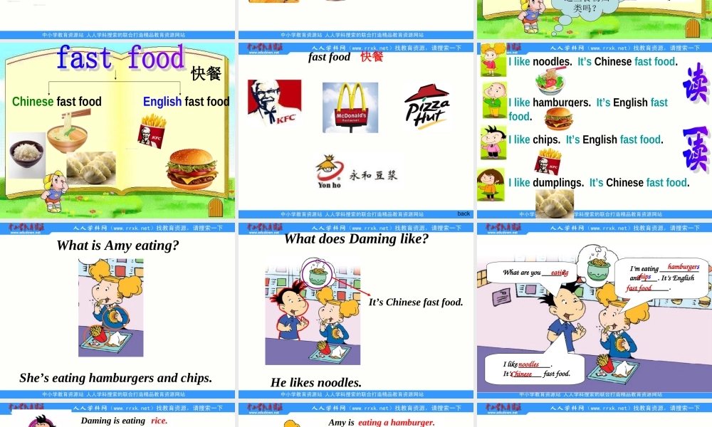 Module 1《Unit 2 I’m eating hamburgers and chips》 (1).ppt