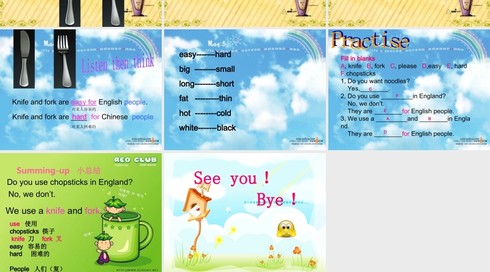 Module 1《Unit 1 Do you use chopsticks in England》ppt课件1.ppt