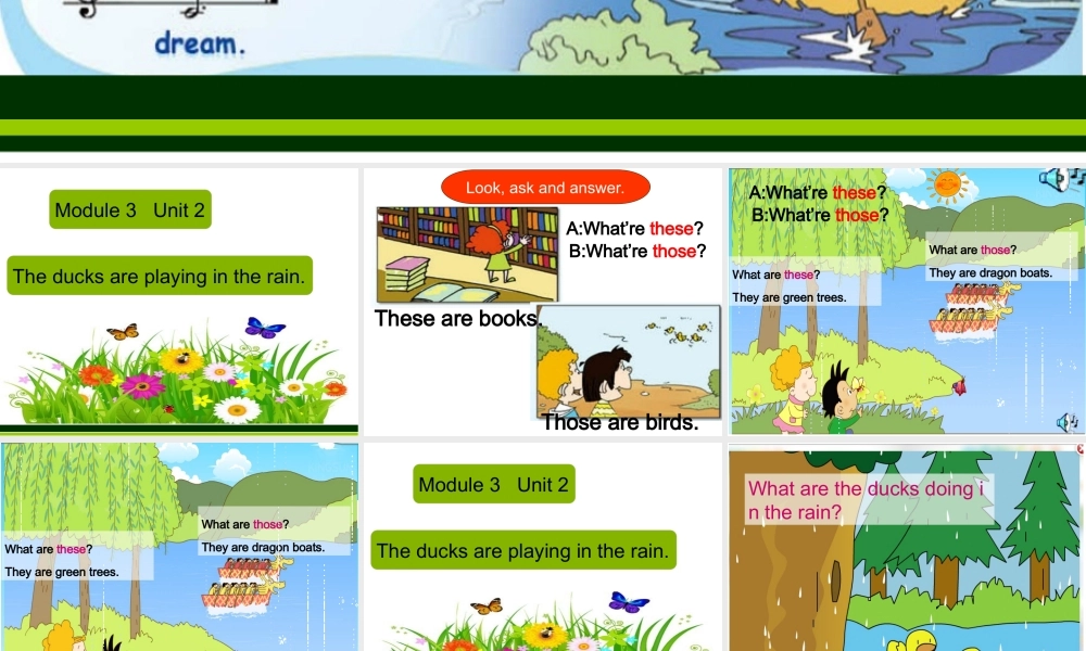 Module 3 Unit 2 The ducks are playing in the rain..ppt