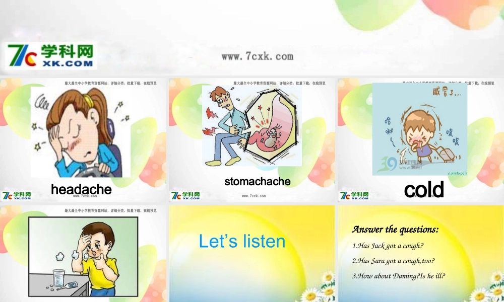 Module 7《Unit 2 She’s got a cold》ppt课件1.ppt