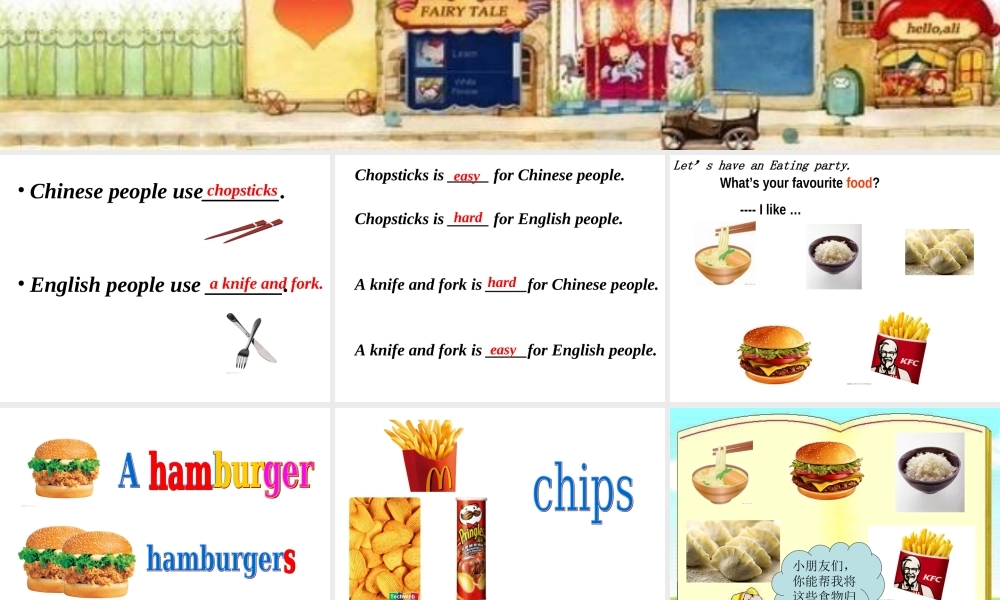 Module 1《Unit 2 I’m eating hamburgers and chips》ppt课件2.ppt