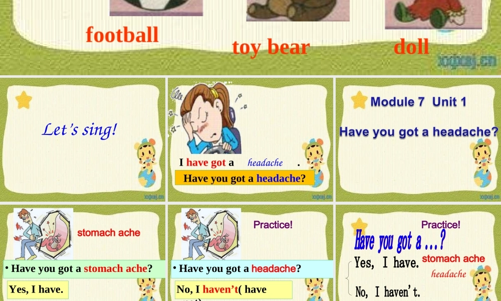 Module 7 Unit 1 Have you got a headache (4).ppt