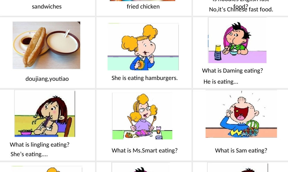 Module 1《Unit 2 I’m eating hamburgers and chips》ppt课件3.ppt