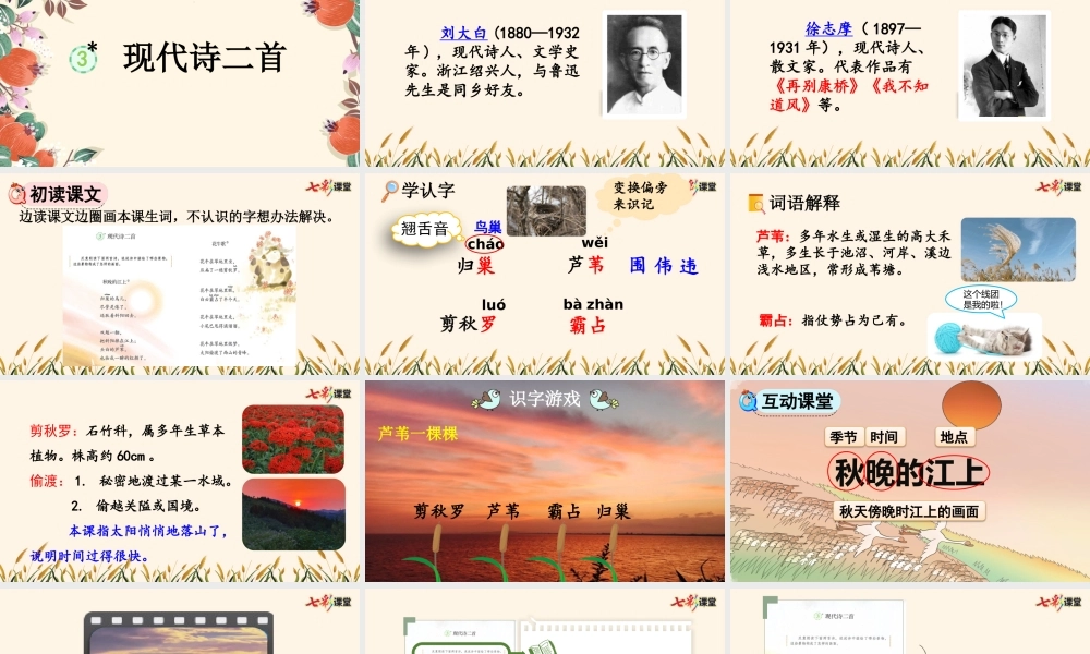 3 现代诗二首【优质版】.pptx