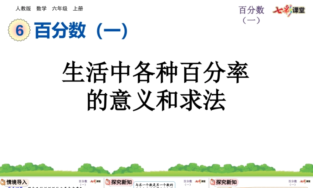 6.2 生活中各种百分率的意义和求法.pptx