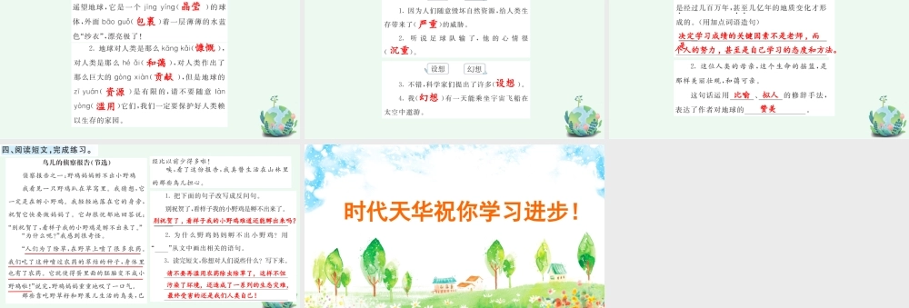 19 只有一个地球 课课练.pptx