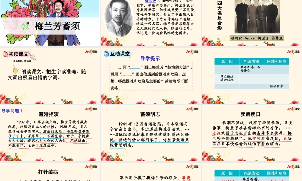 23 梅兰芳蓄须【精华版】.pptx