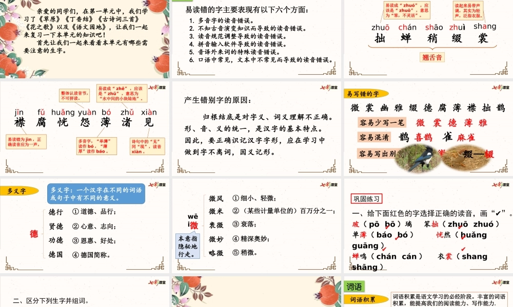 第一单元复习课件.pptx