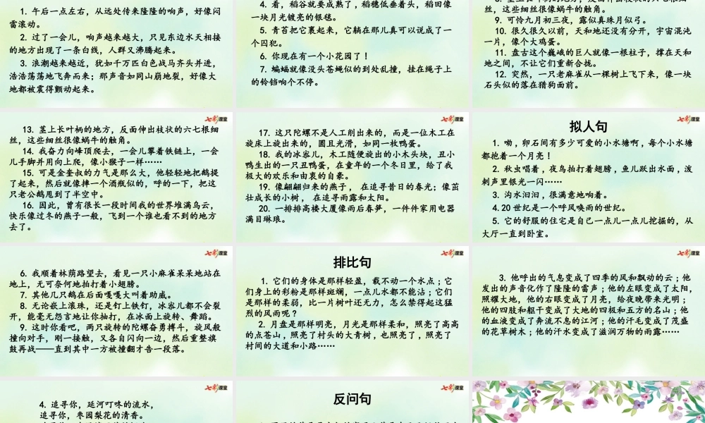 专项3：句子复习课件(1).pptx