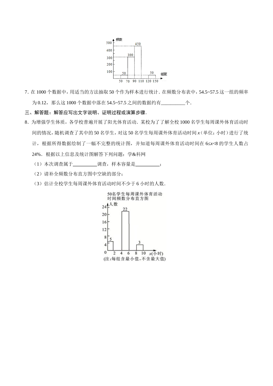 10.2 直方图-七年级数学人教版（原卷版）.doc_第2页