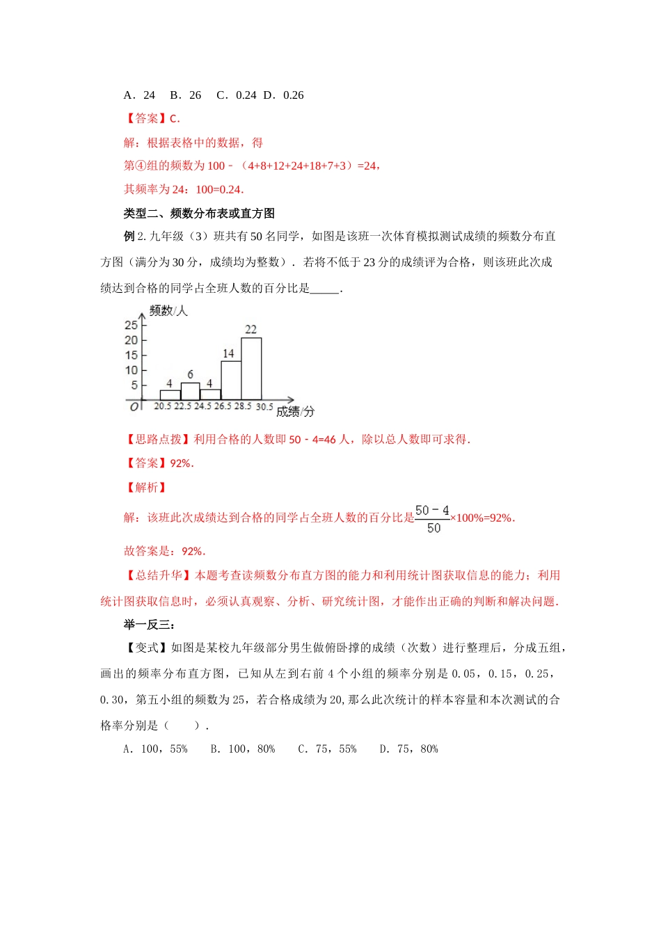 10.2直方图-2020-2021学年七年级数学下册要点突破与同步训练（人教版）(28474995).doc_第3页