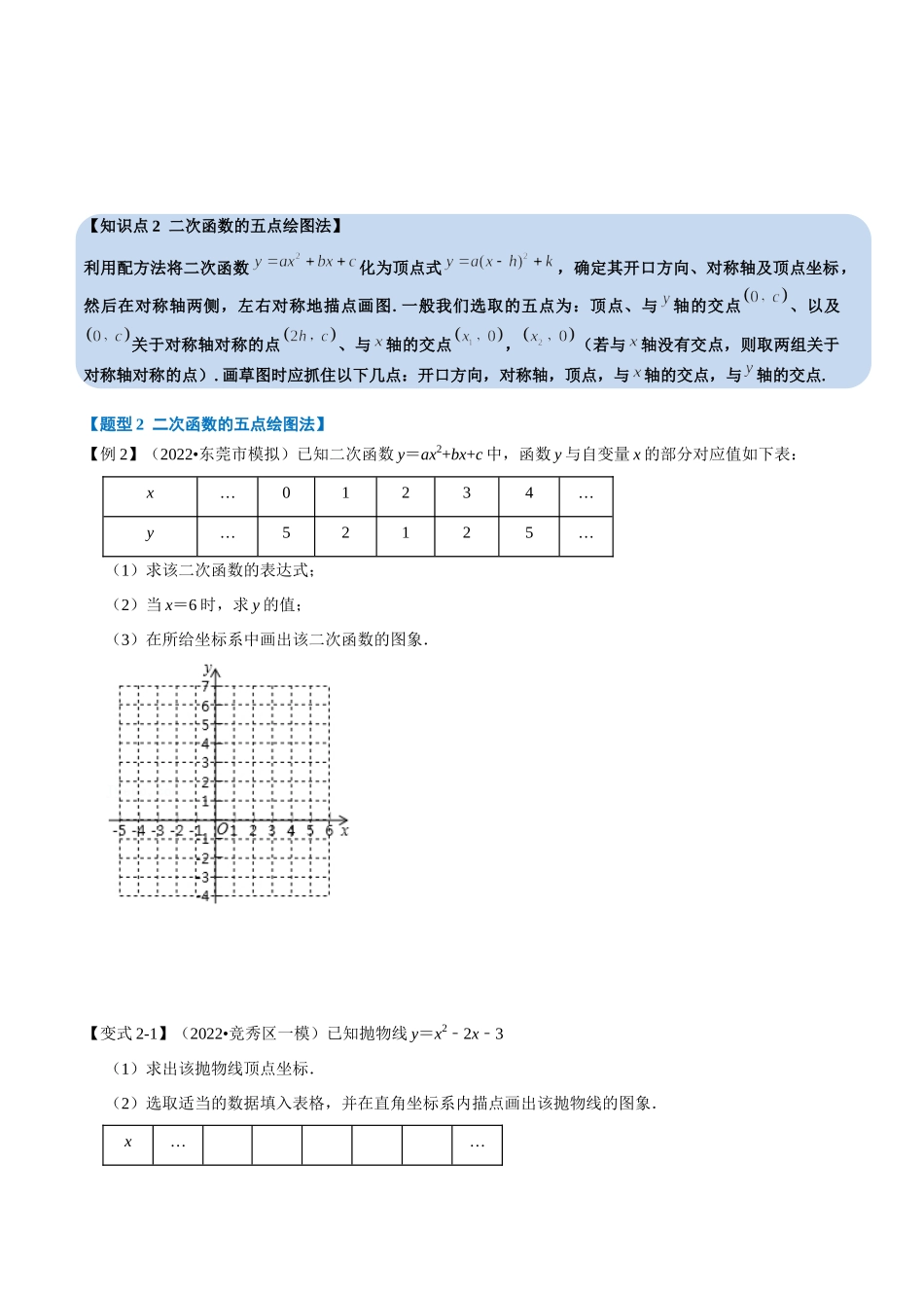 专题22.2 二次函数的图象【六大题型】（人教版）（原卷版）.docx_第3页