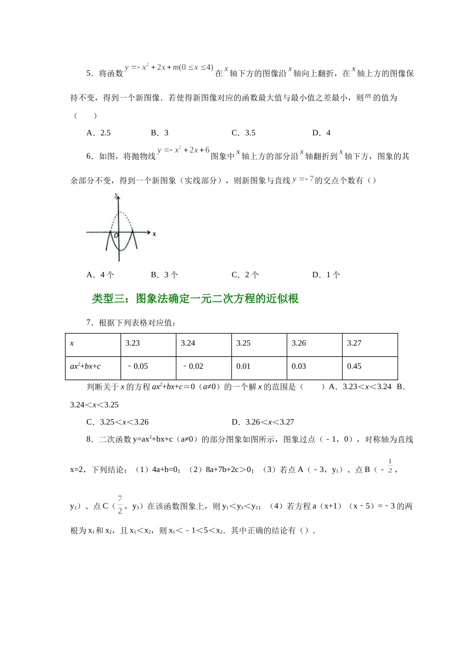 22.31 二次函数与一元二次方程（培优篇）（人教版）.docx_第2页