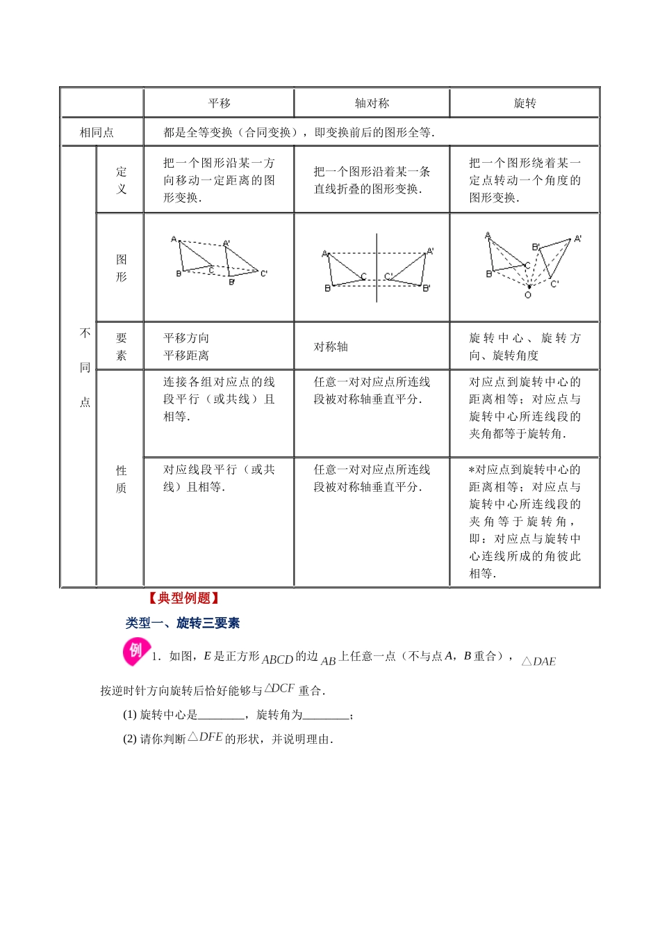 23.7 《旋转》全章复习与巩固（知识讲解）（人教版）.docx_第2页