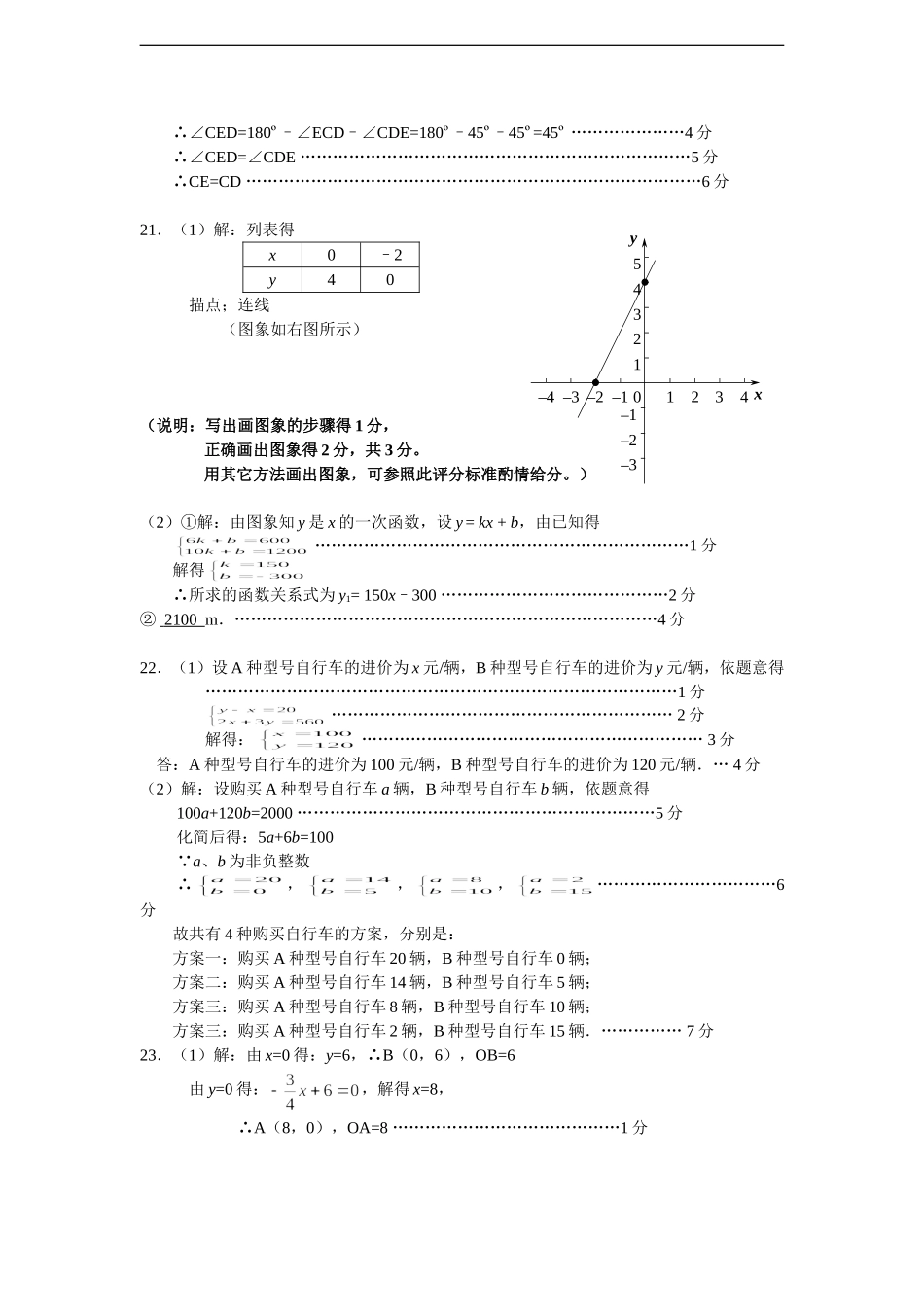 八年级数学参考答案及评分标准.doc_第2页