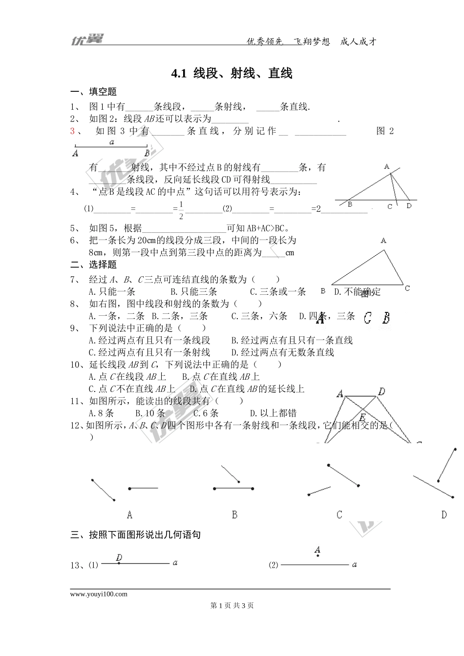 4.1 线段、射线、直线.doc_第1页
