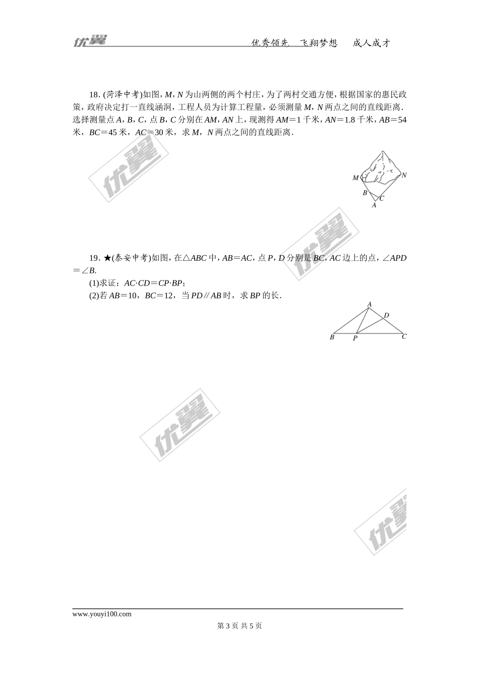 专项训练四　图形的相似.doc_第3页