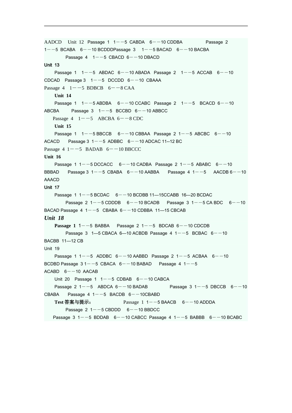 七年级英语新目标上完型填空专项练习题答案与提示.doc_第2页