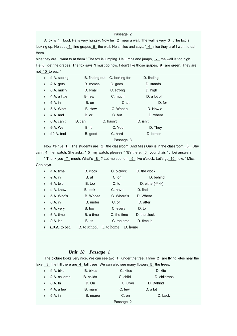 完型填空专项练习题 6.doc_第3页