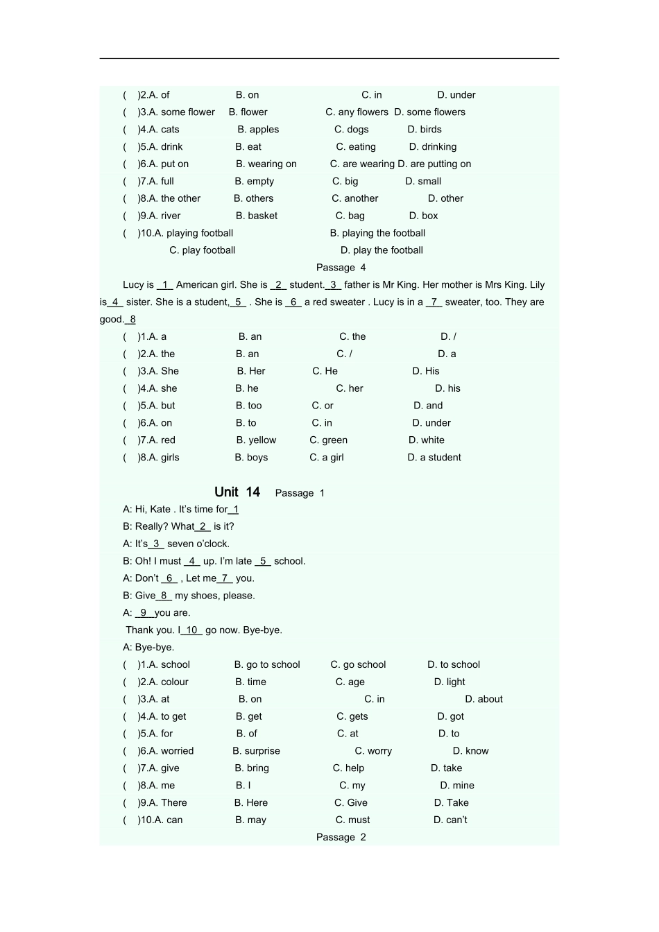 完型填空专项练习题 5.doc_第2页