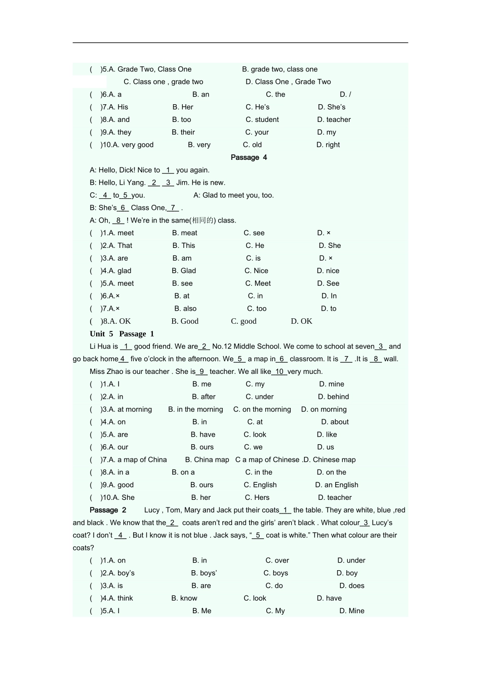 完型填空专项练习题 2.doc_第2页